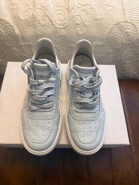 Stuart Weitzman Light Blue Lace-Up Sneaker WOMEN 6.5B worn once!